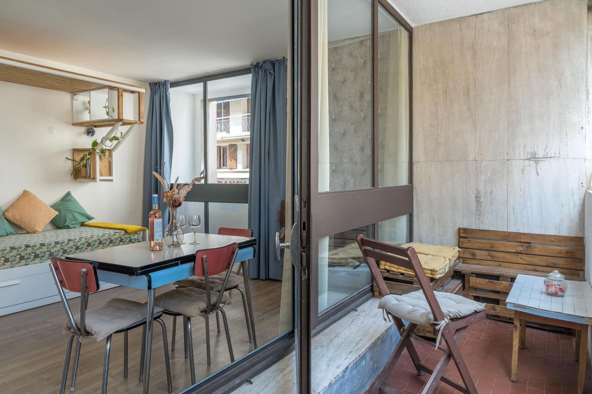 *Las Flores* Joli Studio Avec Balcon 马赛 外观 照片