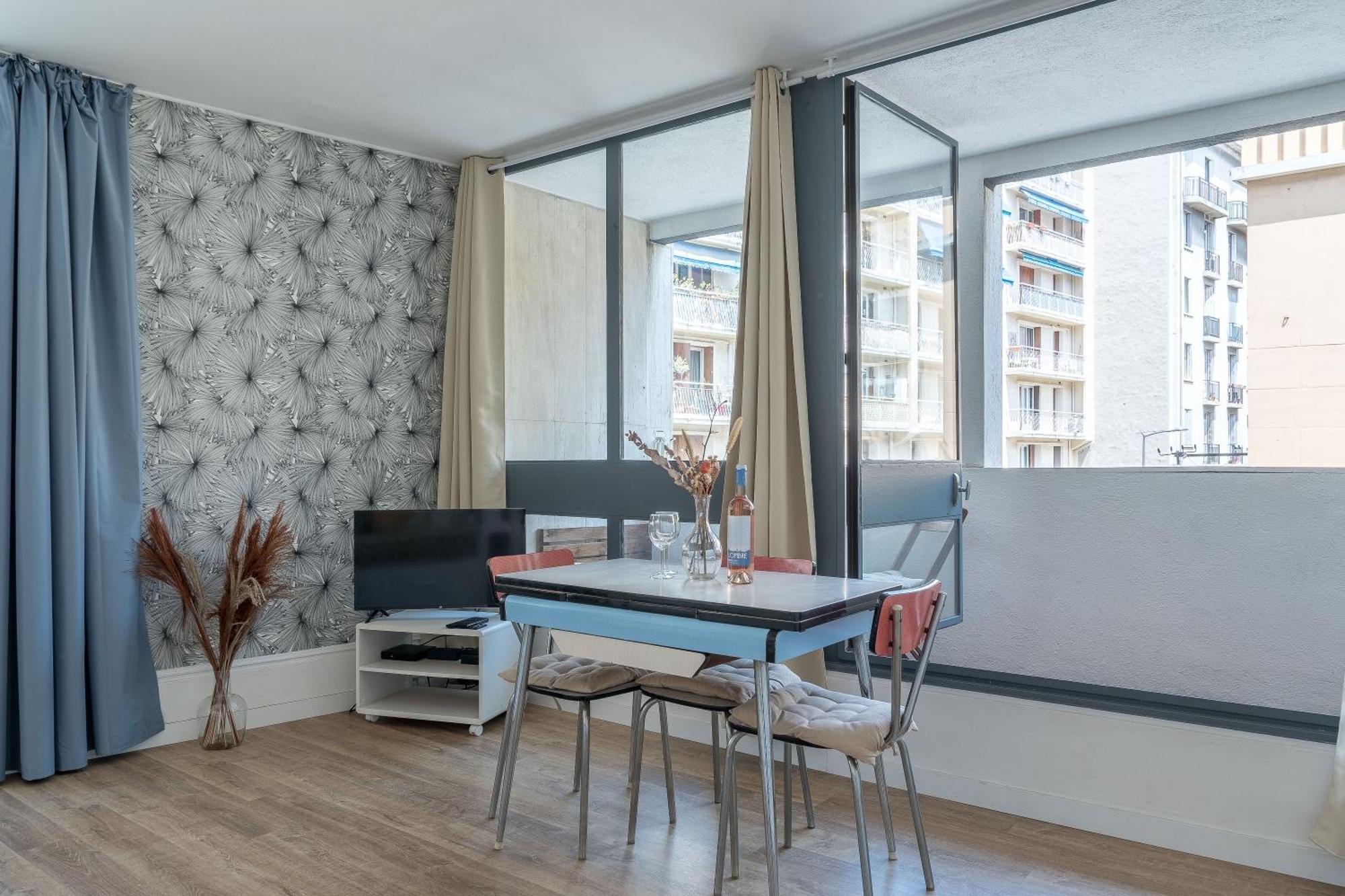 *Las Flores* Joli Studio Avec Balcon 马赛 外观 照片